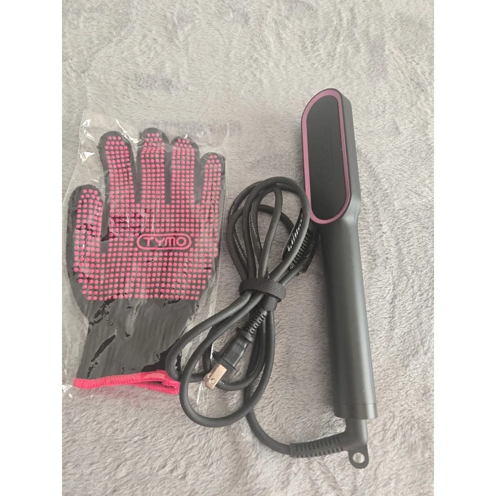 TYMO Ring Plus Ionic Hair Straightener Comb/Brush Electric W Heat Glove